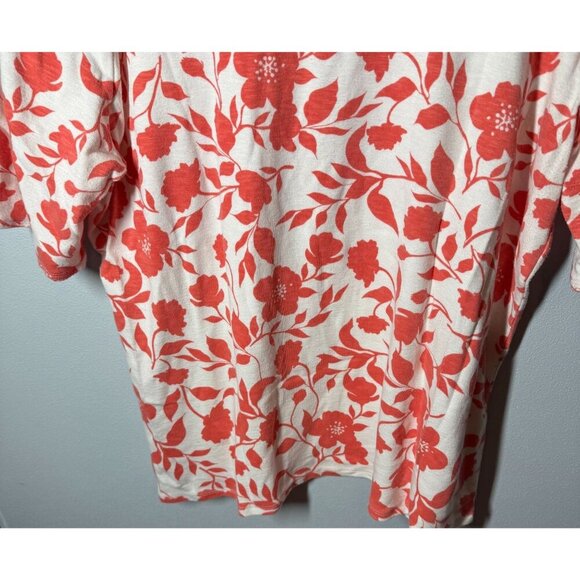 Time & Tru Womens Foral Scoop Neck Tee 2XL Modal Blend Short Sleeve Grandmacore - Picture 6 of 11